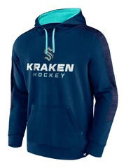 Fanatics Blue Seattle Kraken Pullover Fleece Hoodie - Image 2 of 3