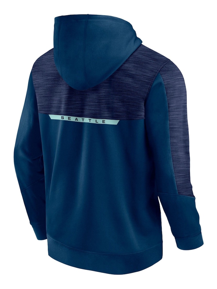 Fanatics Blue Seattle Kraken Pullover Fleece Hoodie - Image 3 of 3