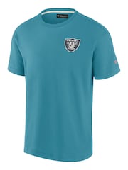 Fanatics Blue NFL Las Vegas Raiders Terrazzo Short Sleeve Crew 100% Cotton T-Shirt - Image 2 of 3