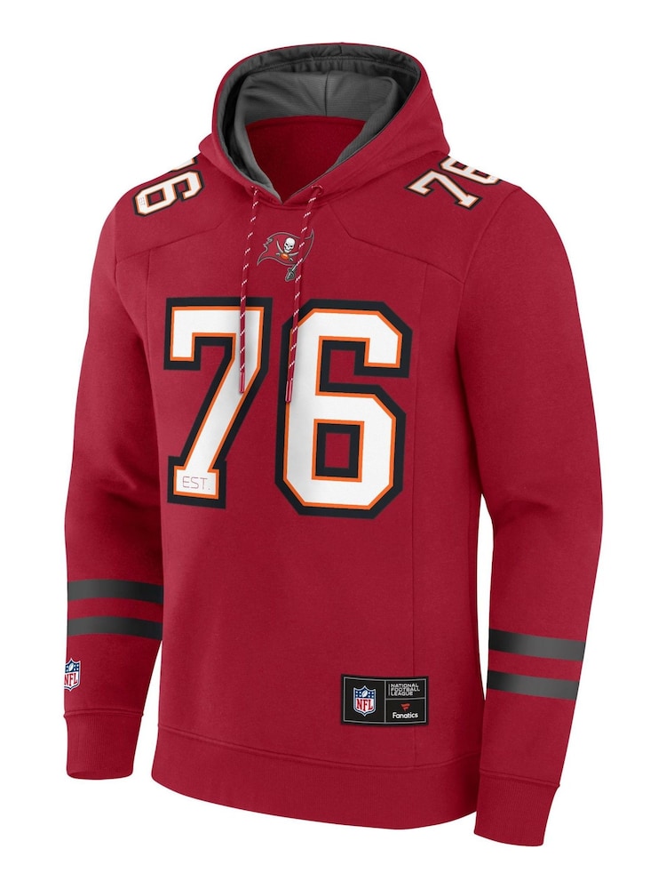 Fanatics Red NFL Tampa Bay Buccaneers Foundations Pullover Hoodie - Image 2 of 3