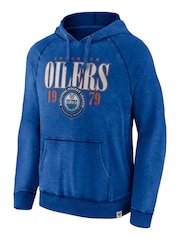 Fanatics Blue NHL Edmonton Oilers Heritage Hoodie - Image 2 of 3