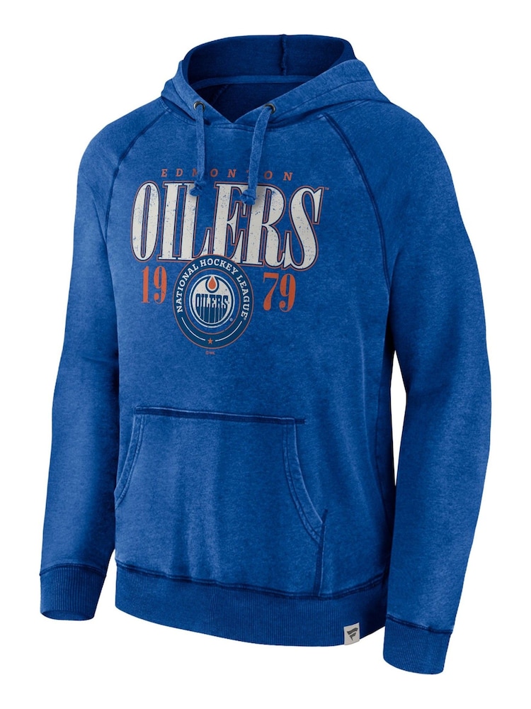 Fanatics Blue NHL Edmonton Oilers Heritage Hoodie - Image 2 of 3