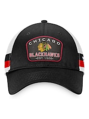 Fanatics NHL Chicago Blackhawks Fundamental Structured Black Trucker Hat - Image 3 of 4