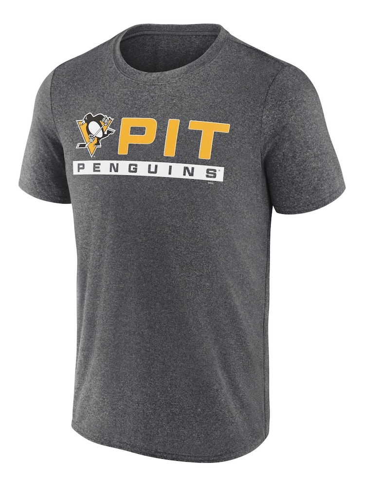 Fanatics Grey NHL Pittsburgh Penguins Short Sleeve T-Shirt - Image 1 of 3