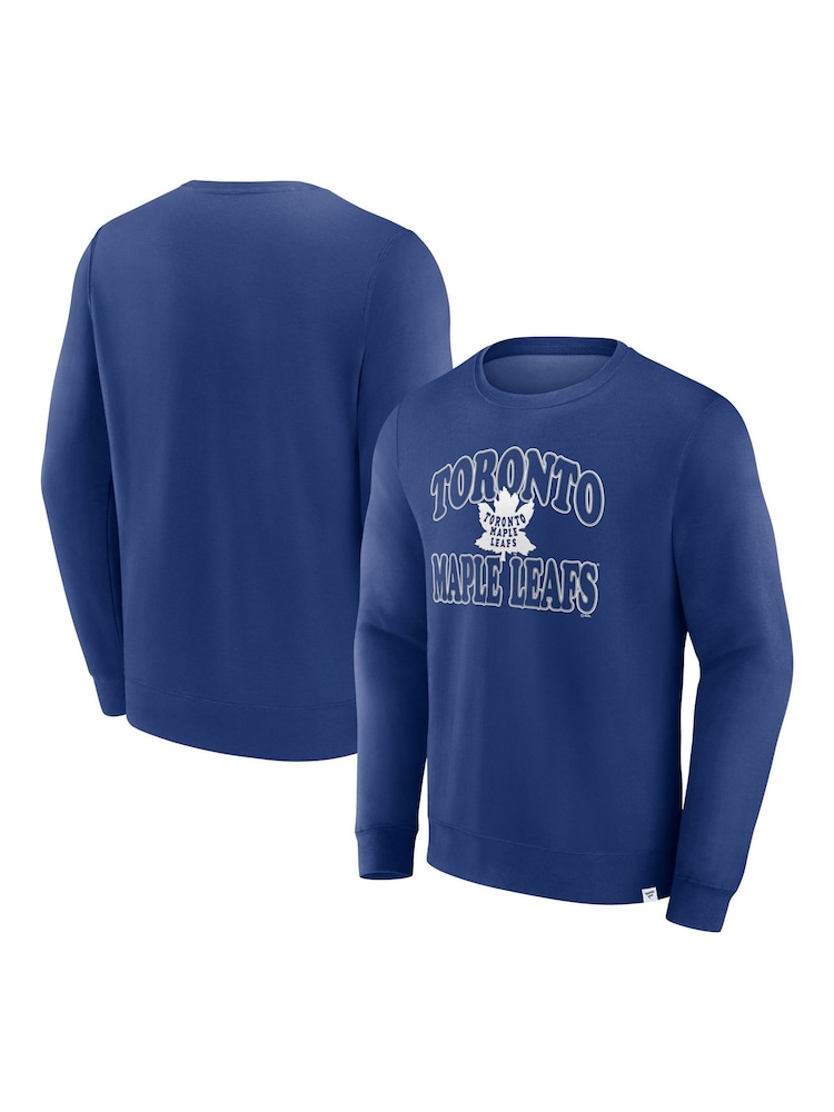 Fanatics Blue NHL Toronto Maple Leafs Heritage Crew Sweat Top - Image 1 of 3