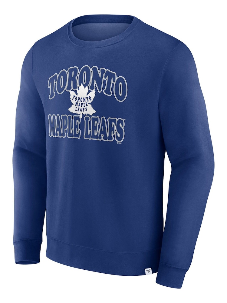 Fanatics Blue NHL Toronto Maple Leafs Heritage Crew Sweat Top - Image 2 of 3