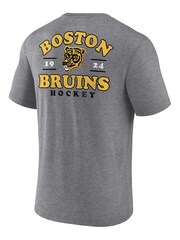 Fanatics Grey NHL Boston Bruins Heritage Triblend T-Shirt - Image 3 of 3