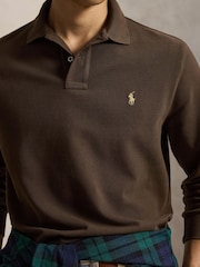 Polo Ralph Lauren Brown Long Sleeve Polo Shirt - Image 4 of 4