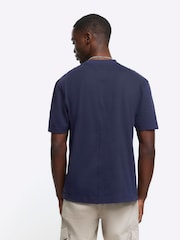 River Island Blue Studio Regular Fit T-Shirt - Image 2 of 4
