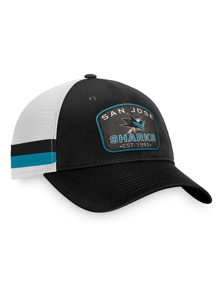 Fanatics NHL San Jose Sharks Fundamental Structured Black Trucker Hat - Image 2 of 4