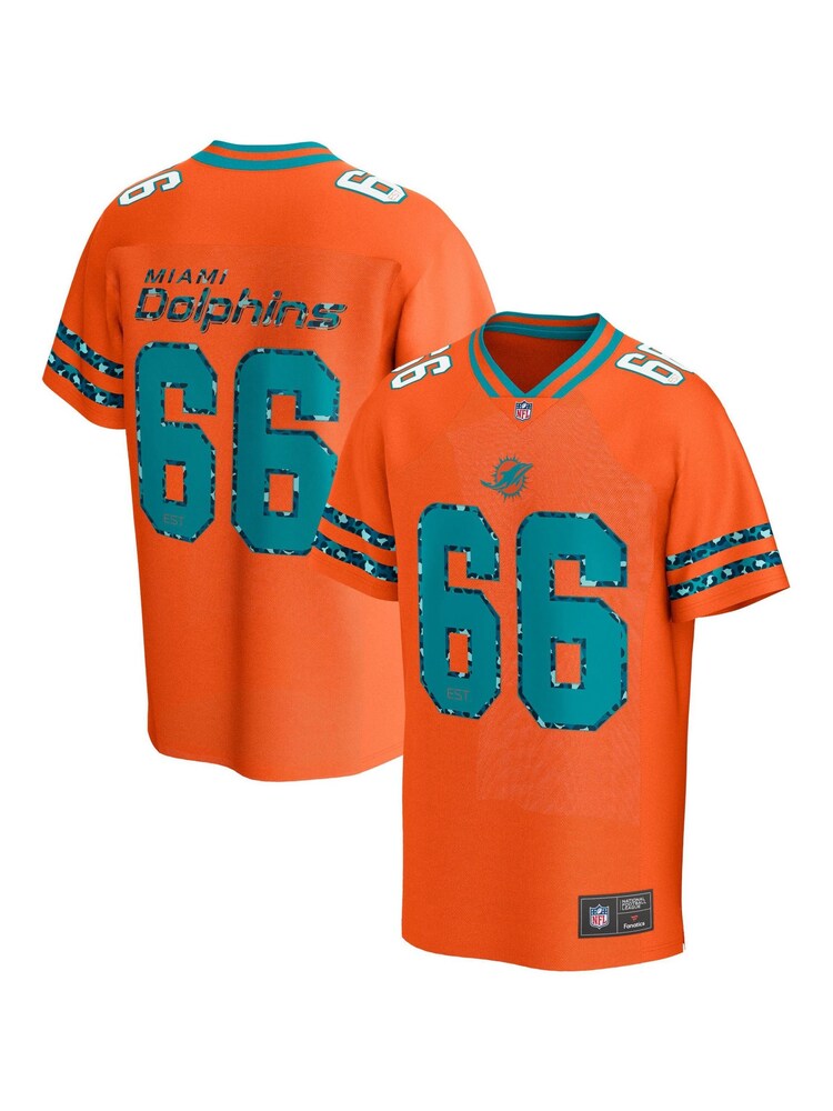 Fanatics  NFL Miami Dolphins Orange Print Foundations Jersey - Image 1 of 3