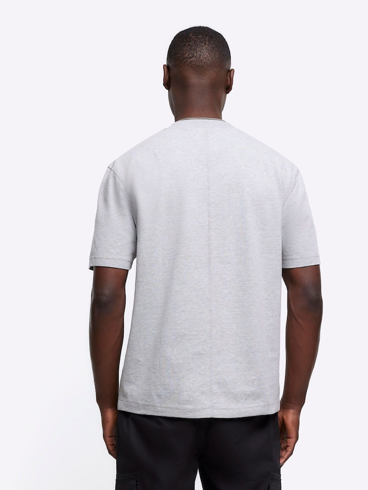River Island Grey Studio Regular Fit T-Shirt - Image 2 of 4