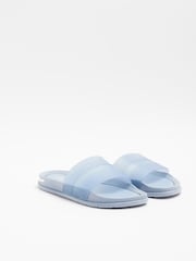 River Island Blue Mesh Heel Clip Sliders - Image 1 of 4
