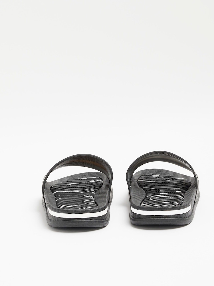 River Island Black Mesh Heel Clip Sliders - Image 2 of 4