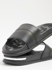 River Island Black Mesh Heel Clip Sliders - Image 3 of 4