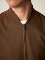 Braun - Slim-Fit-Flanell-Bomberjacke - Image 2 of 8
