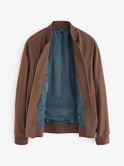 Braun - Slim-Fit-Flanell-Bomberjacke - Image 3 of 8