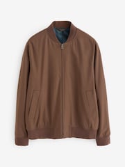 Braun - Slim-Fit-Flanell-Bomberjacke - Image 4 of 8