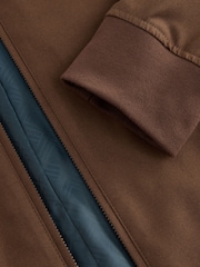 Braun - Slim-Fit-Flanell-Bomberjacke - Image 6 of 8
