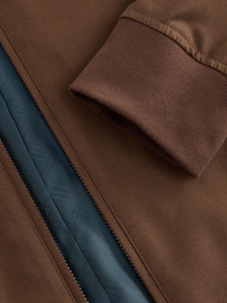 Braun - Slim-Fit-Flanell-Bomberjacke - Image 6 of 8