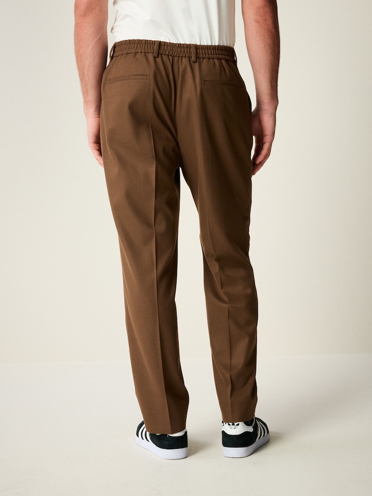 Brun - Pantalon Smart Flannel Coupe ajustée - Image 3 of 9