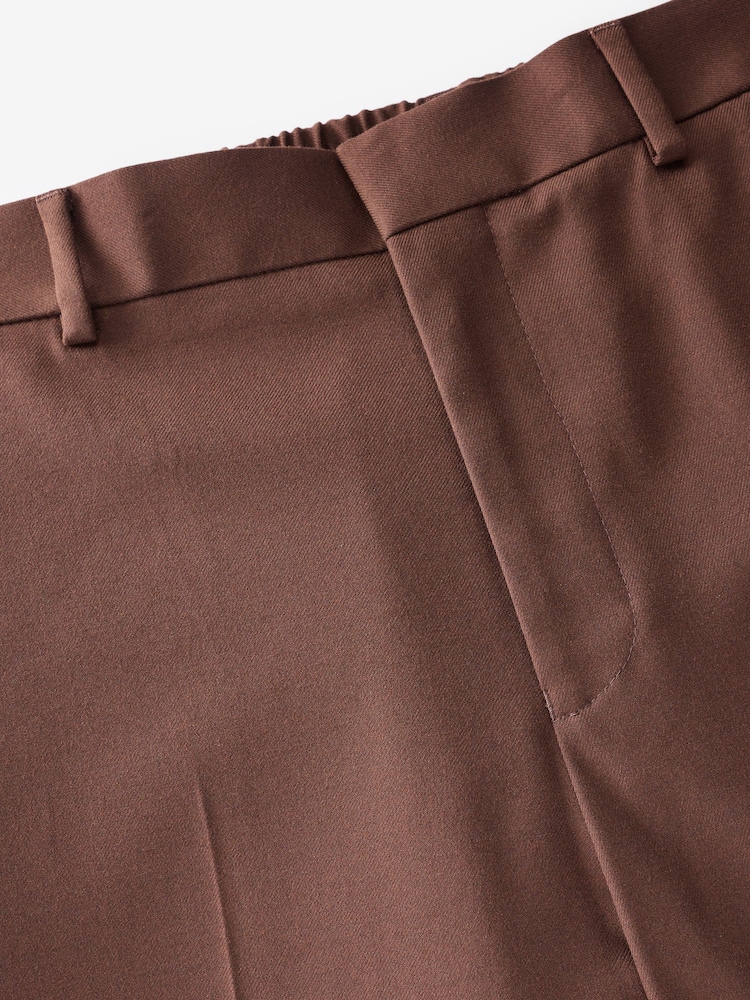 Brun - Pantalon Smart Flannel Coupe ajustée - Image 7 of 9