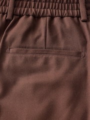 Brown Smart Flannel Slim Fit Trousers - Image 8 of 9
