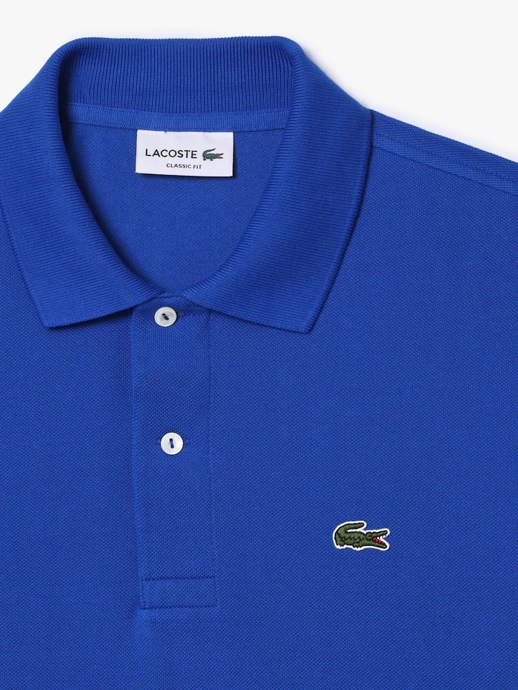 Lacoste Blue Originals L1212 100% Cotton Polo Shirt - Image 6 of 6