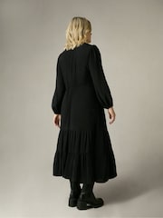 Live Unlimited Black Curve Button Through Midaxi Dress - Image 2 of 6