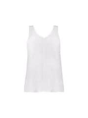 Live Unlimited White Curve 100% Cotton Slub V-Neck Vest - Image 5 of 5