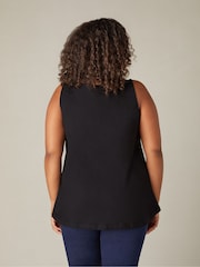 Live Unlimited Black Curve 100% Cotton Slub Round Neck Vest - Image 2 of 4