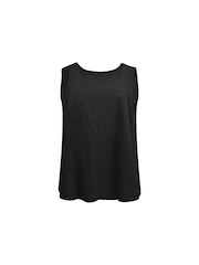 Live Unlimited Black Curve 100% Cotton Slub Round Neck Vest - Image 4 of 4