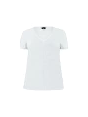 Camiseta larga con cuello de pico flameado de algodón 100% de Live Unlimited Curve - Imagen 5 de 5
