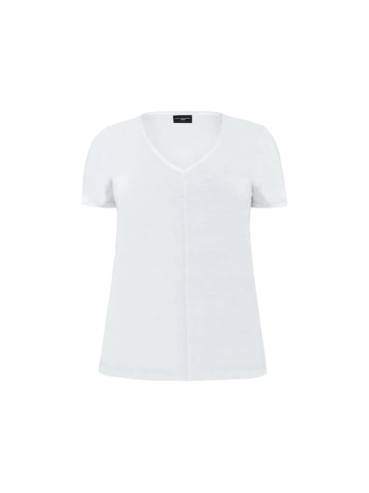 Camiseta larga con cuello de pico flameado de algodón 100% de Live Unlimited Curve - Imagen 5 de 5