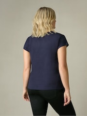 Live Unlimited Blue Curve 100% Cotton Slub Scoop Neck T-Shirt - Image 2 of 9