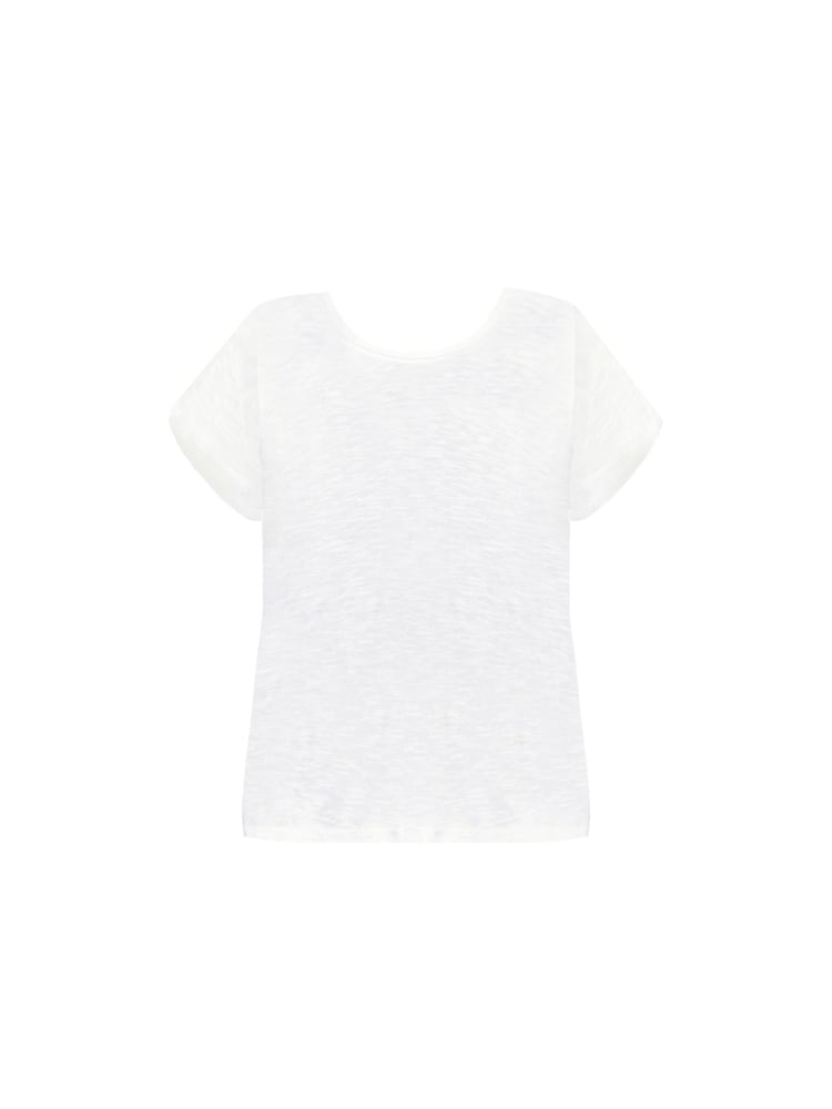 Live Unlimited White Curve 100% Cotton Slub Scoop Neck T-Shirt - Image 7 of 7