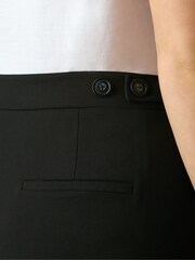 Live Unlimited Black Curve Tailored Button Detail Trousers - Image 5 of 6