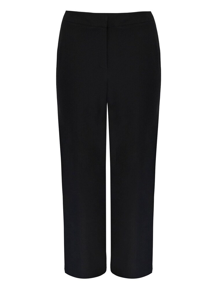 Live Unlimited Black Curve Tailored Button Detail Trousers - Image 6 of 6