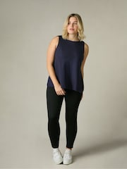 Live Unlimited Blue Curve 100% Cotton Slub Round Neck Vest - Image 1 of 5