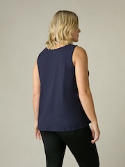 Live Unlimited Blue Curve 100% Cotton Slub Round Neck Vest - Image 2 of 5
