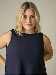 Live Unlimited Blue Curve 100% Cotton Slub Round Neck Vest - Image 3 of 5