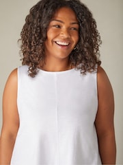 Live Unlimited White Curve 100% Cotton Slub Round Neck Vest - Image 3 of 4