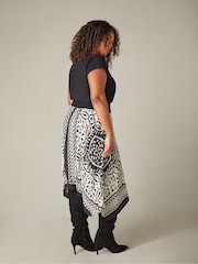 Live Unlimited Black Curve 100% Cotton Slub Scoop Neck T-Shirt - Image 2 of 4