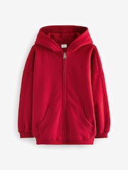 Red Zip Through Hoodie (3-16yrs) - Image 1 of 3