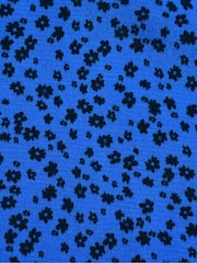 Live Unlimited Blue Curve Ditsy Button Through Midaxi Dress - Image 6 of 7
