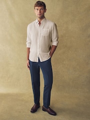 Barbour® Neutral Regular Fit 100% Linen Shirt - Image 2 of 4