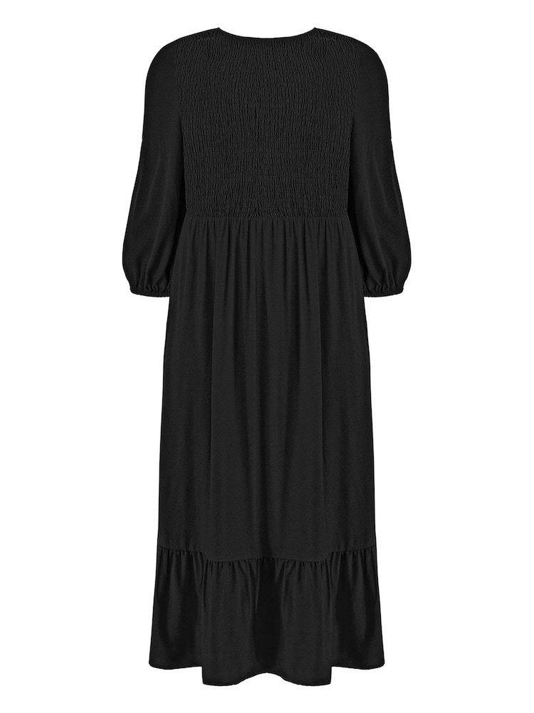 Live Unlimited Curve Shirred Front Midi Dress - Bild 5 von 5