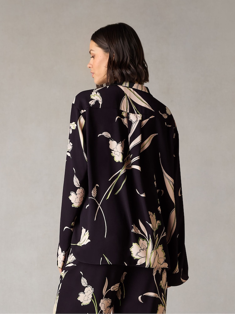 Ro&Zo Petite Climbing Floral Button Front Blouse - Bild 2 von 6