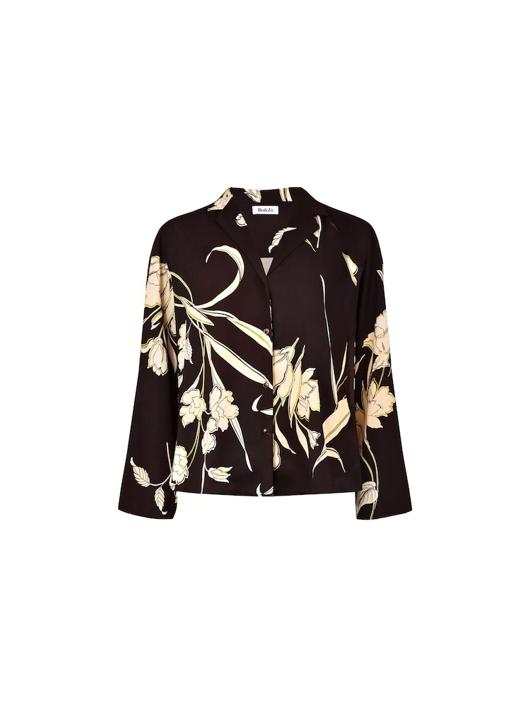 Ro&Zo Petite Climbing Floral Button Front Blouse - Bild 6 von 6