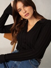 Ro&Zo Collared Knit Top - Bild 1 von 7